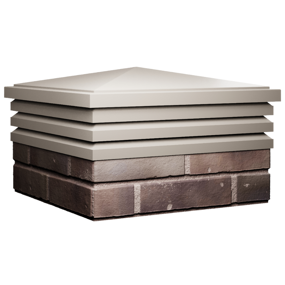 Колпак Zking Бона ХайТек Бежевый на столб 2х2 кирпича (513х513мм) в Уссурийске фото