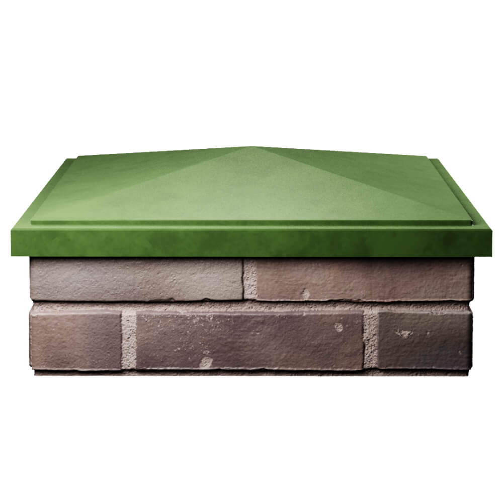 Колпак Zking БонаМоно Зеленый на столб 2х2 кирпича (515х515, 530х530мм) Уссурийск фото