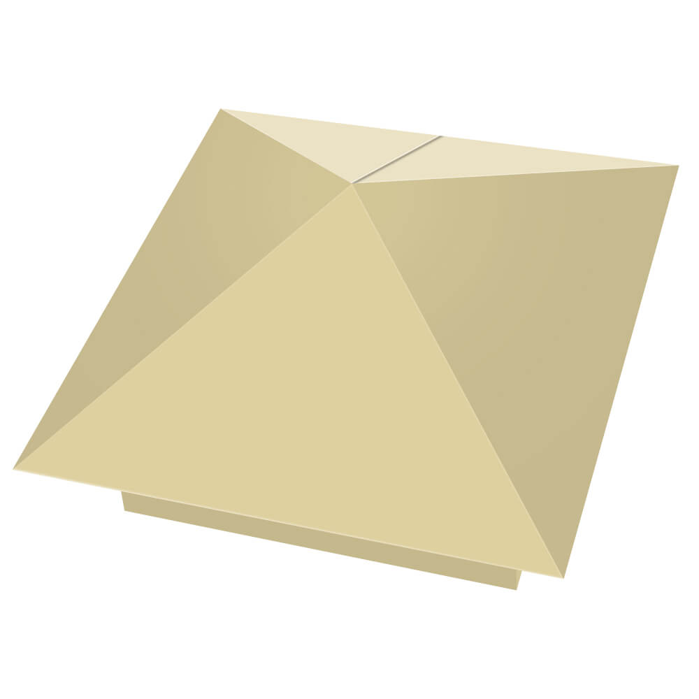 Колпак металлический 400х400мм RAL1014 Бежевый заборный Уссурийск фото