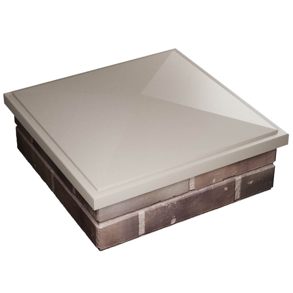 Колпак Zking БонаМоно Бежевый на столб 2х2 кирпича (515х515, 530х530мм) в Уссурийске фото