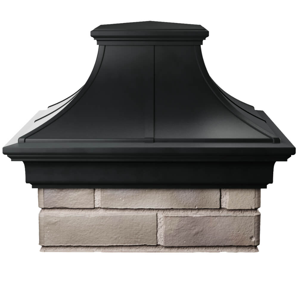 Колпак Zking Монблан Премиум Черный на столб 1.5х1.5 кирпича (385х385мм) Уссурийск фото