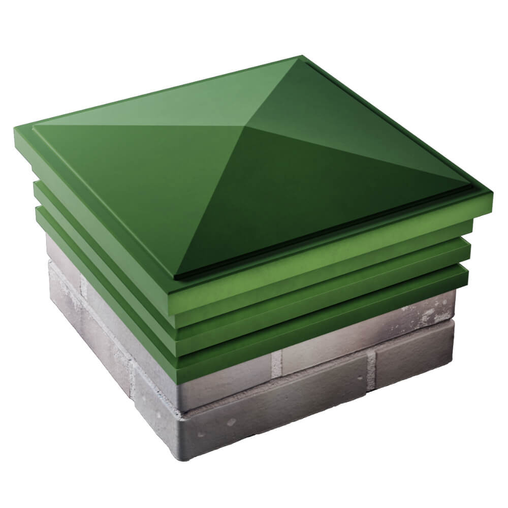 Колпак Zking Бона ХайТек Зеленый на столб 1.5х1.5 кирпича (385х385мм) в Уссурийске фото