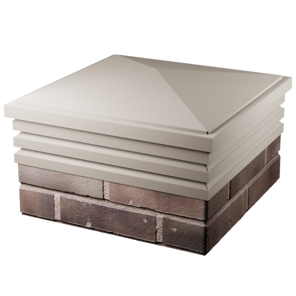 Колпак Zking Бона ХайТек Бежевый на столб 2х2 кирпича (513х513мм) в Уссурийске фото