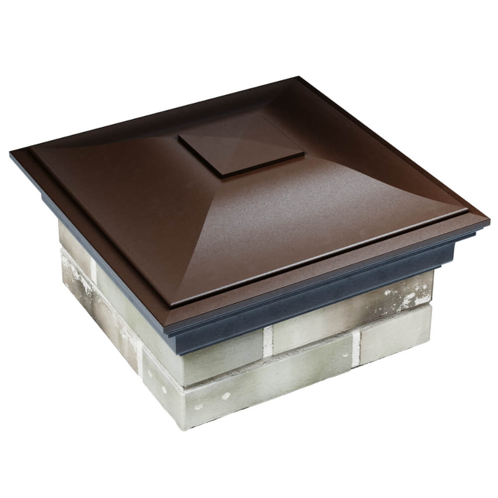 Колпак Zking Монблан Коричневый на столб 1.5х1.5 кирпича (385х385мм) в Уссурийске фото