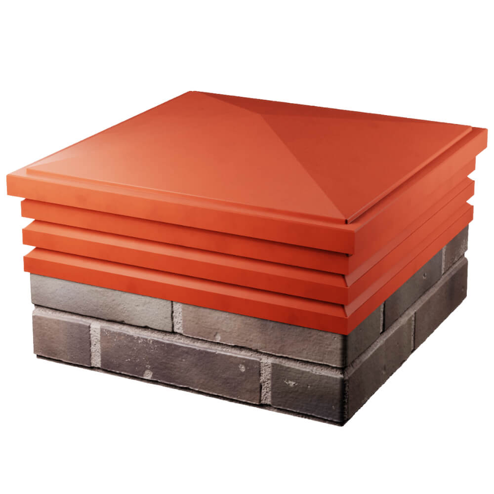 Колпак Zking Бона ХайТек Красный на столб 2х2 кирпича (513х513мм) в Уссурийске фото