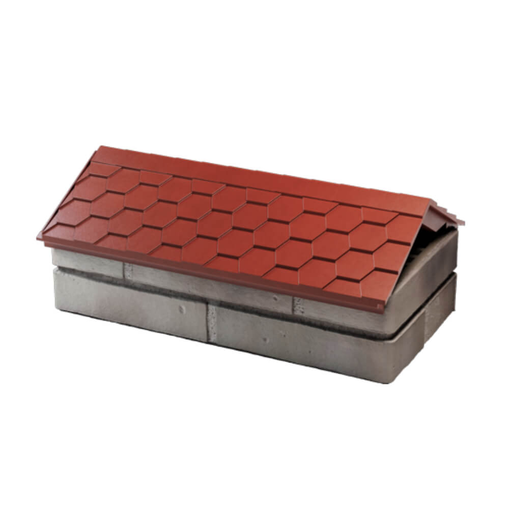 Парапет Zking Эверест Красный с посадкой на 1 кирпич (200/225/255мм) в Уссурийске фото