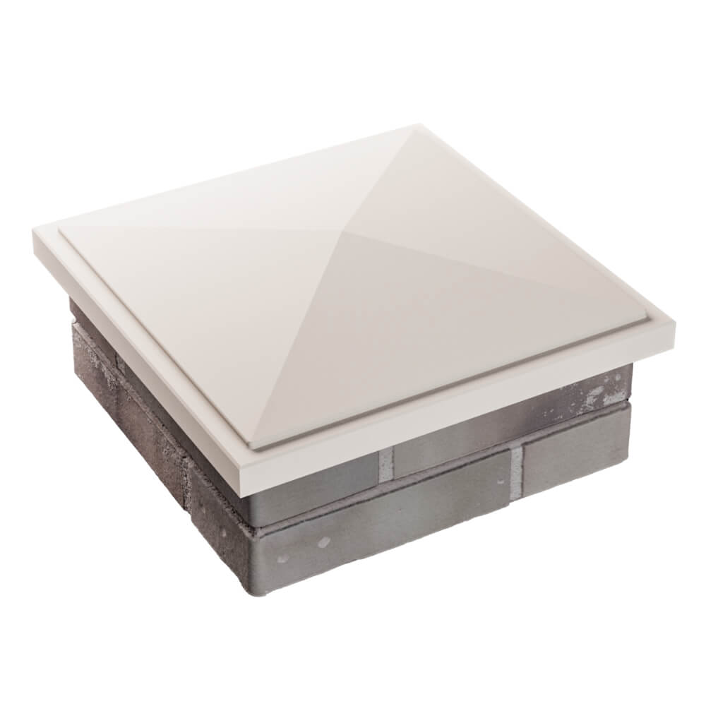 Колпак Zking БонаМоно Бежевый на столб 1.5х1.5 кирпича (385х385, 400х400мм) в Уссурийске фото