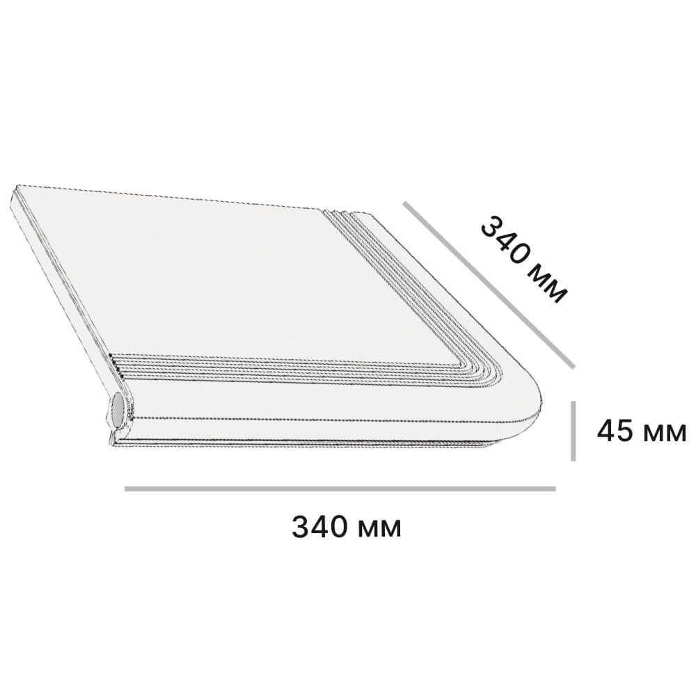 Ступень угловая Verona 340х340х20мм Терракотовый