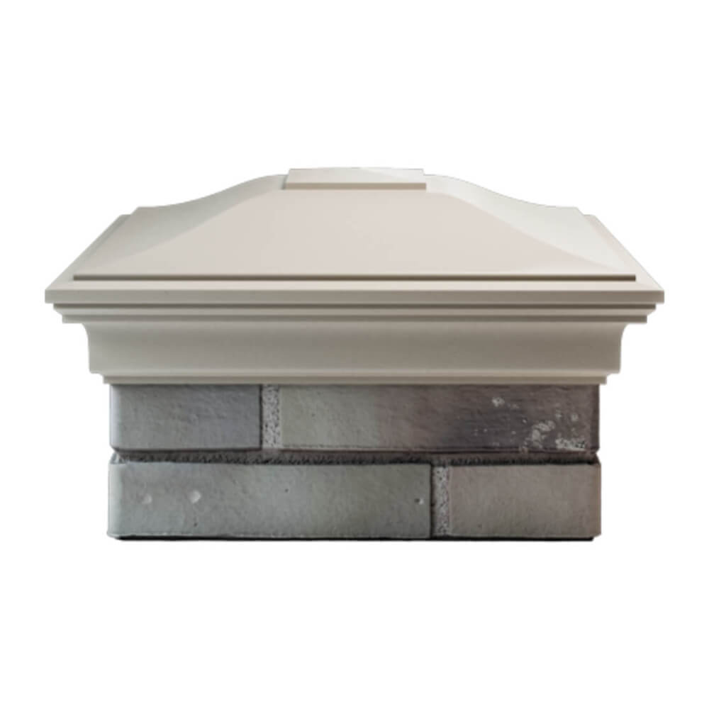 Колпак Zking Монблан Бежевый на столб 1.5х1.5 еврокирпича 0.7НФ (355х355мм) Уссурийск фото