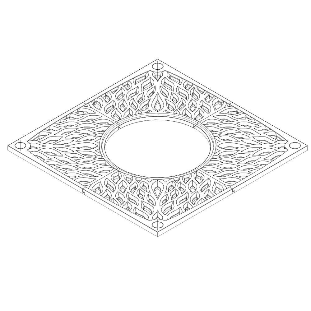 Приствольная решетка для дерева ZKING CRUST 2х2м Черная в Уссурийске фото