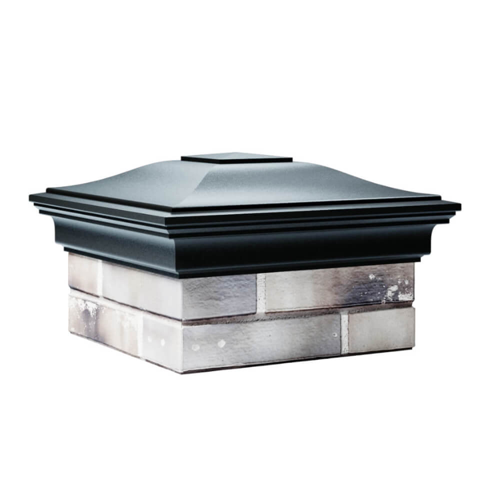 Колпак Zking Монблан Черный на столб 1.5х1.5 еврокирпича 0.7НФ (355х355мм) в Уссурийске фото