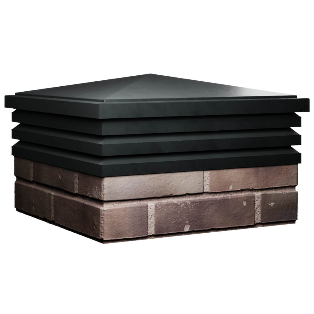 Колпак Zking Бона ХайТек Черный на столб 2х2 кирпича (513х513мм) в Уссурийске фото