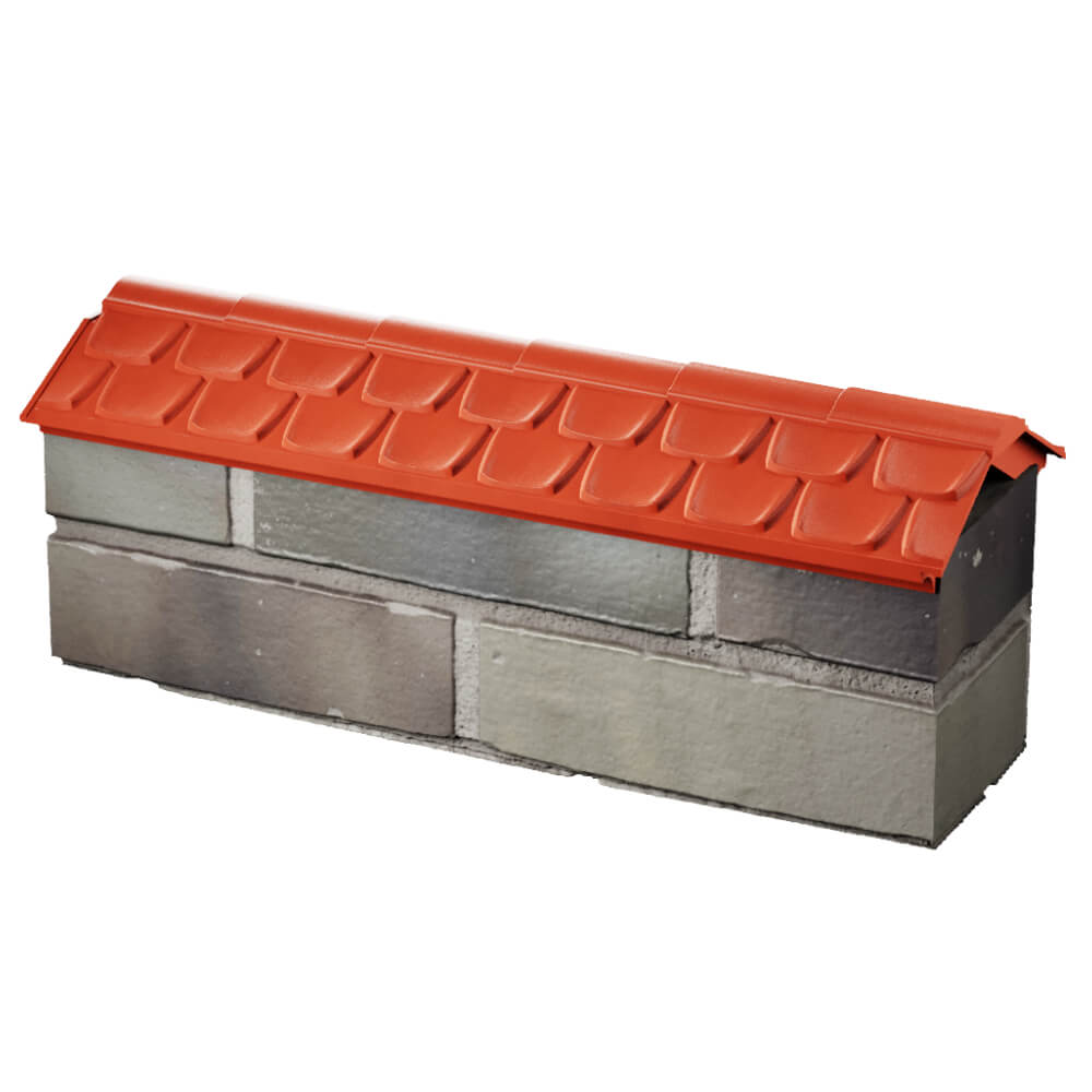 Парапет Zking Эльбрус Красный с посадкой на 0.5 кирпича (130мм) в Уссурийске фото