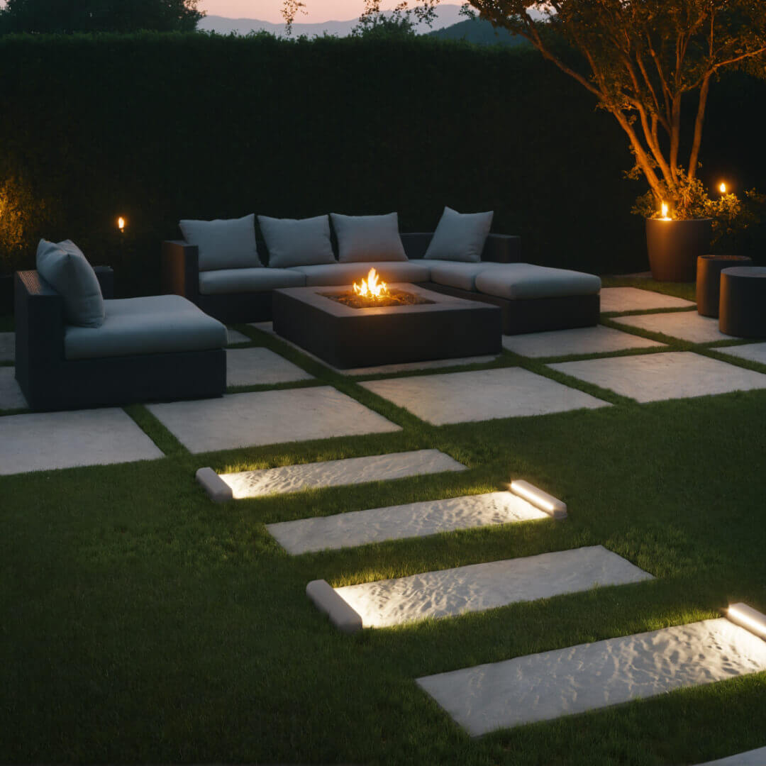 LED Светильник для шаговой плиты STONE Светлая Галька 330х75х98мм в Уссурийске фото