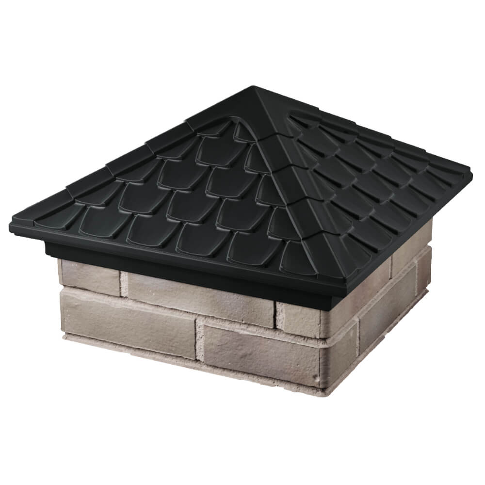 Колпак Zking Эльбрус Черный на столб 1.5х1.5 кирпича (385х385мм) в Уссурийске фото