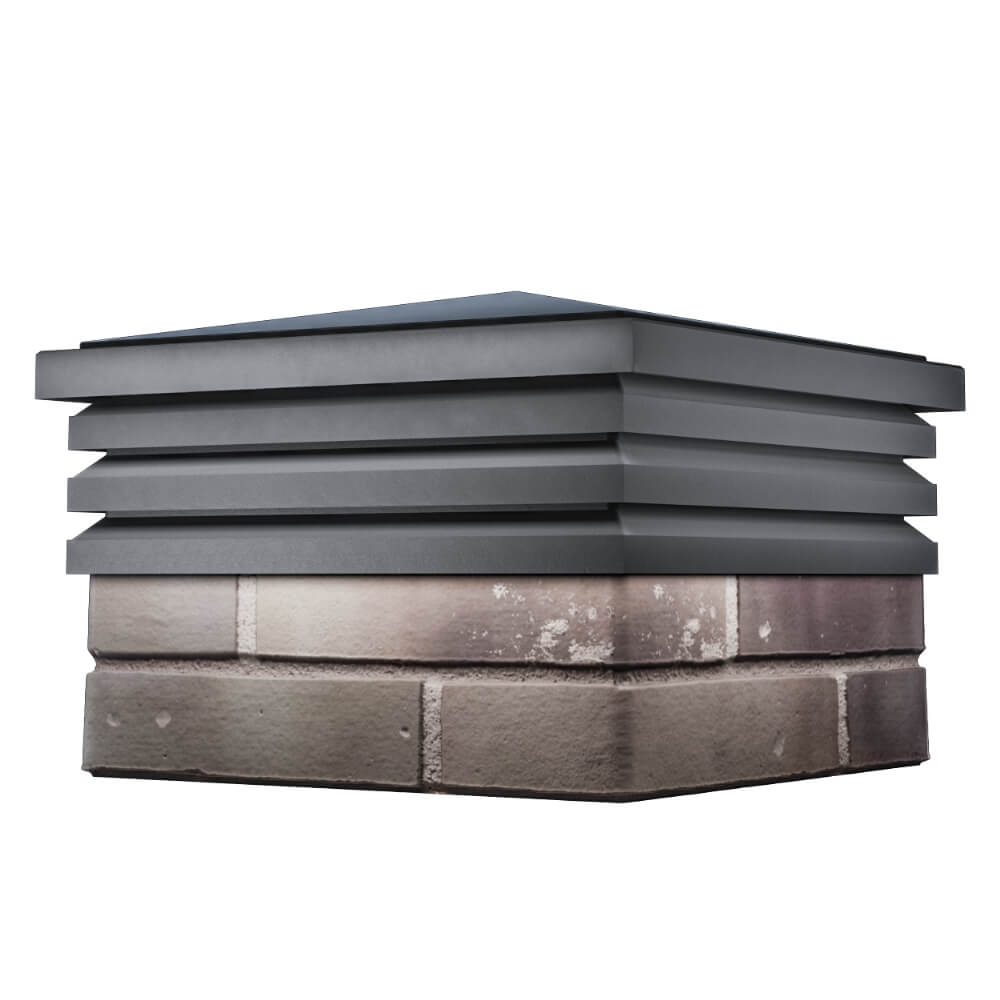 Колпак Zking Бона ХайТек Серый на столб 1.5х1.5 кирпича (385х385мм) в Уссурийске фото