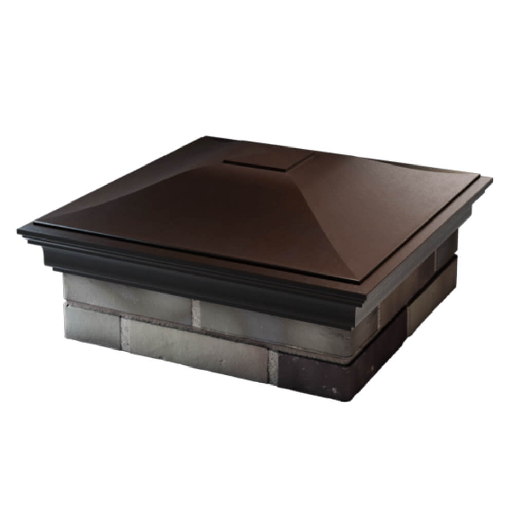 Колпак Zking Монблан Коричневый на столб 2х2 кирпича (515х515мм) в Уссурийске фото