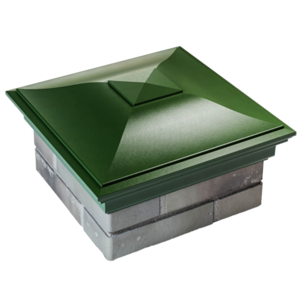 Колпак Zking Монблан Зеленый на столб 1.5х1.5 кирпича (385х385мм) в Уссурийске фото