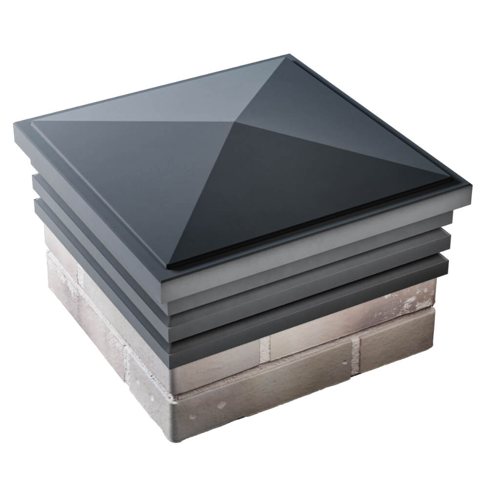 Колпак Zking Бона ХайТек Серый на столб 1.5х1.5 кирпича (385х385мм) в Уссурийске фото