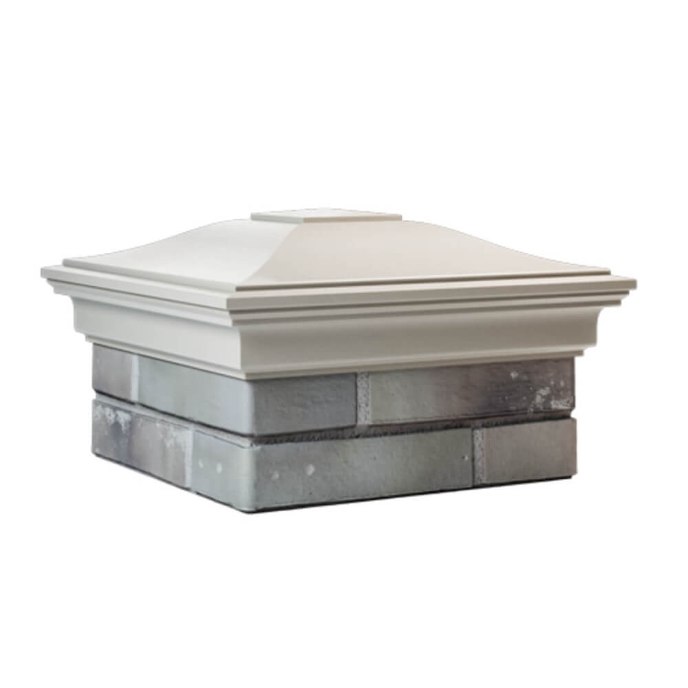 Колпак Zking Монблан Бежевый на столб 1.5х1.5 еврокирпича 0.7НФ (355х355мм) в Уссурийске фото