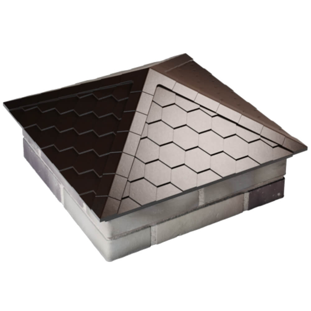 Колпак Zking Эверест Коричневый на столб 2х2 кирпича (535х535мм) Уссурийск фото