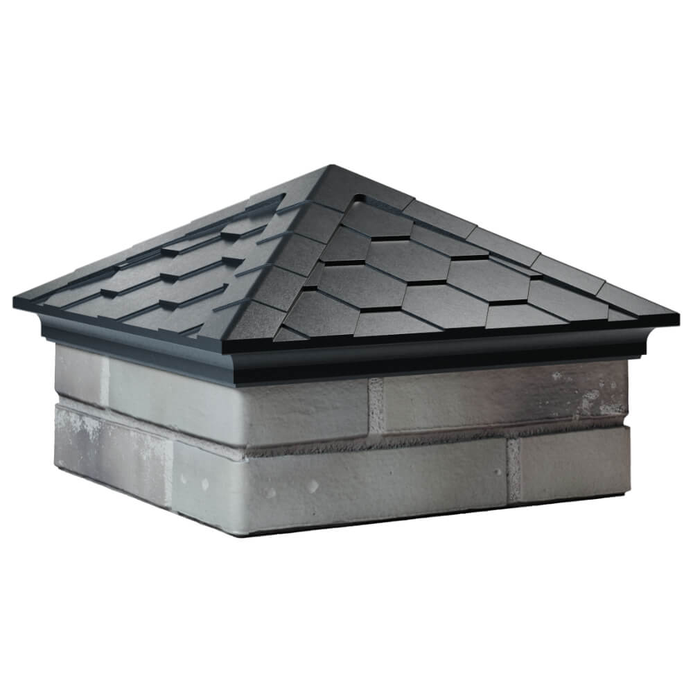 Колпак Zking Эверест Черный на столб 1.5х1.5 кирпича (390х390мм) в Уссурийске фото