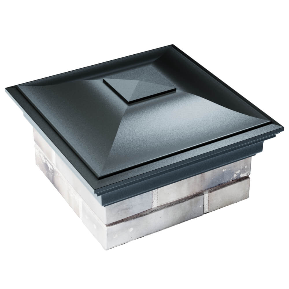 Колпак Zking Монблан Черный на столб 1.5х1.5 кирпича (385х385мм) в Уссурийске фото