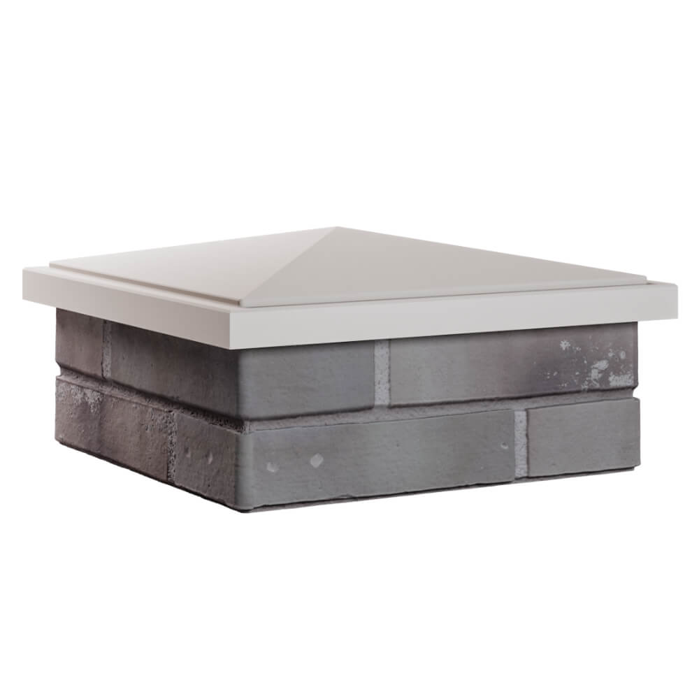 Колпак Zking БонаМоно Бежевый на столб 1.5х1.5 кирпича (385х385, 400х400мм) в Уссурийске фото