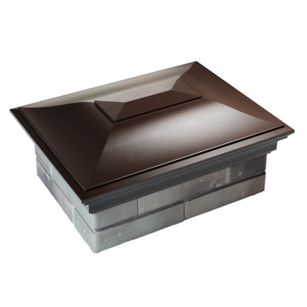 Колпак Zking Монблан Коричневый на столб 2х1.5 кирпича (515х385мм) Уссурийск фото