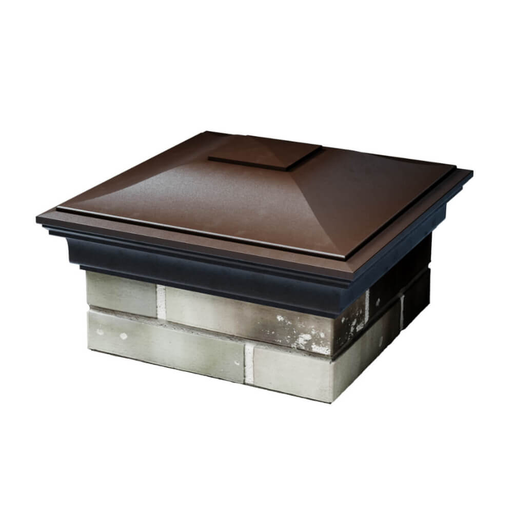 Колпак Zking Монблан Коричневый на столб 1.5х1.5 еврокирпича 0.7НФ (355х355мм) в Уссурийске фото