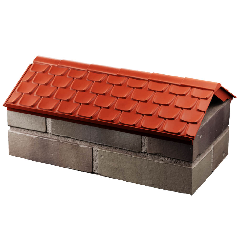 Парапет Zking Эльбрус Красный с посадкой на 1 кирпич (255мм) в Уссурийске фото