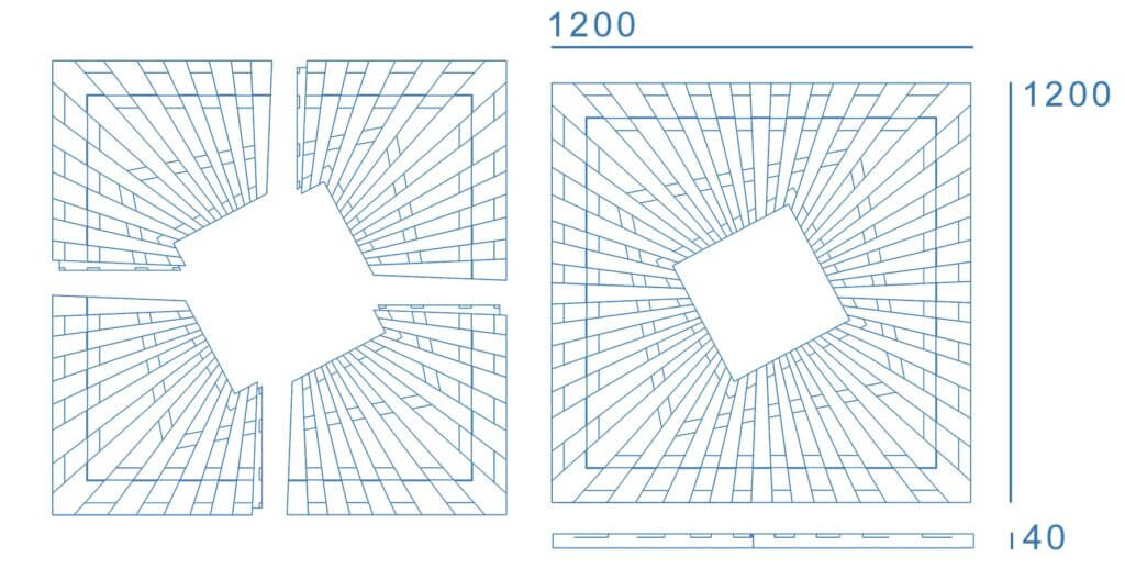 Приствольная решетка для дерева ZKING ATMOSPHERE 1.2х1.2м Зеленая в Уссурийске фото