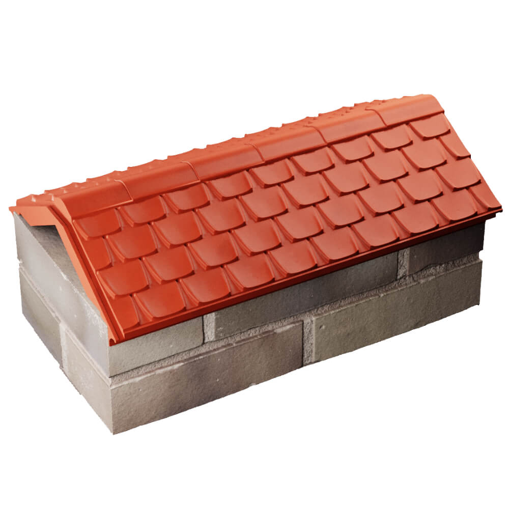 Парапет Zking Эльбрус Красный с посадкой на 1 кирпич (255мм) в Уссурийске фото