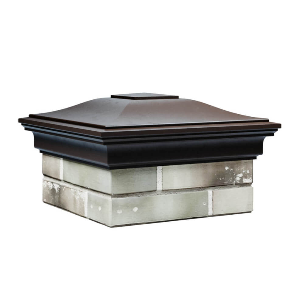 Колпак Zking Монблан Коричневый на столб 1.5х1.5 еврокирпича 0.7НФ (355х355мм) в Уссурийске фото