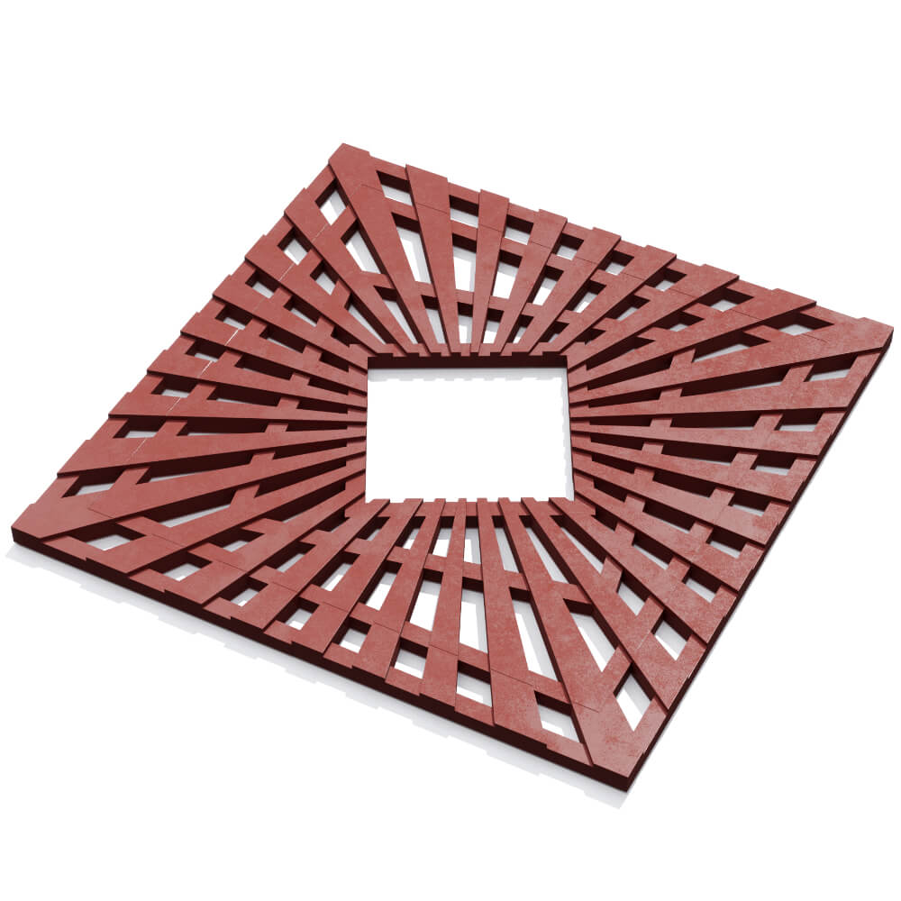 Приствольная решетка для дерева ZKING ATMOSPHERE 1.2х1.2м Красная в Уссурийске фото