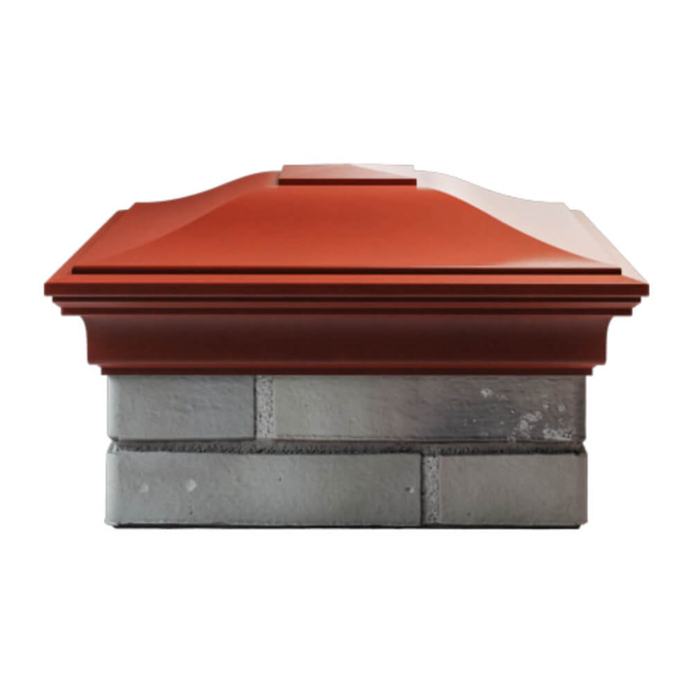 Колпак Zking Монблан Красный на столб 1.5х1.5 еврокирпича 0.7НФ (355х355мм) Уссурийск фото