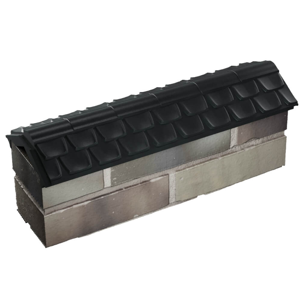 Парапет Zking Эльбрус Черный с посадкой на 0.5 кирпича (130мм) в Уссурийске фото