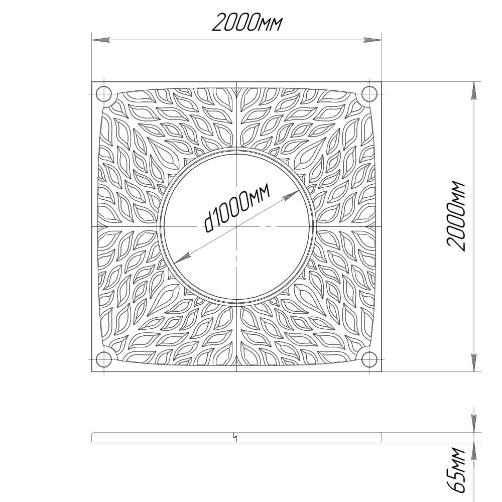 Приствольная решетка для дерева ZKING CRUST 2х2м Черная в Уссурийске фото