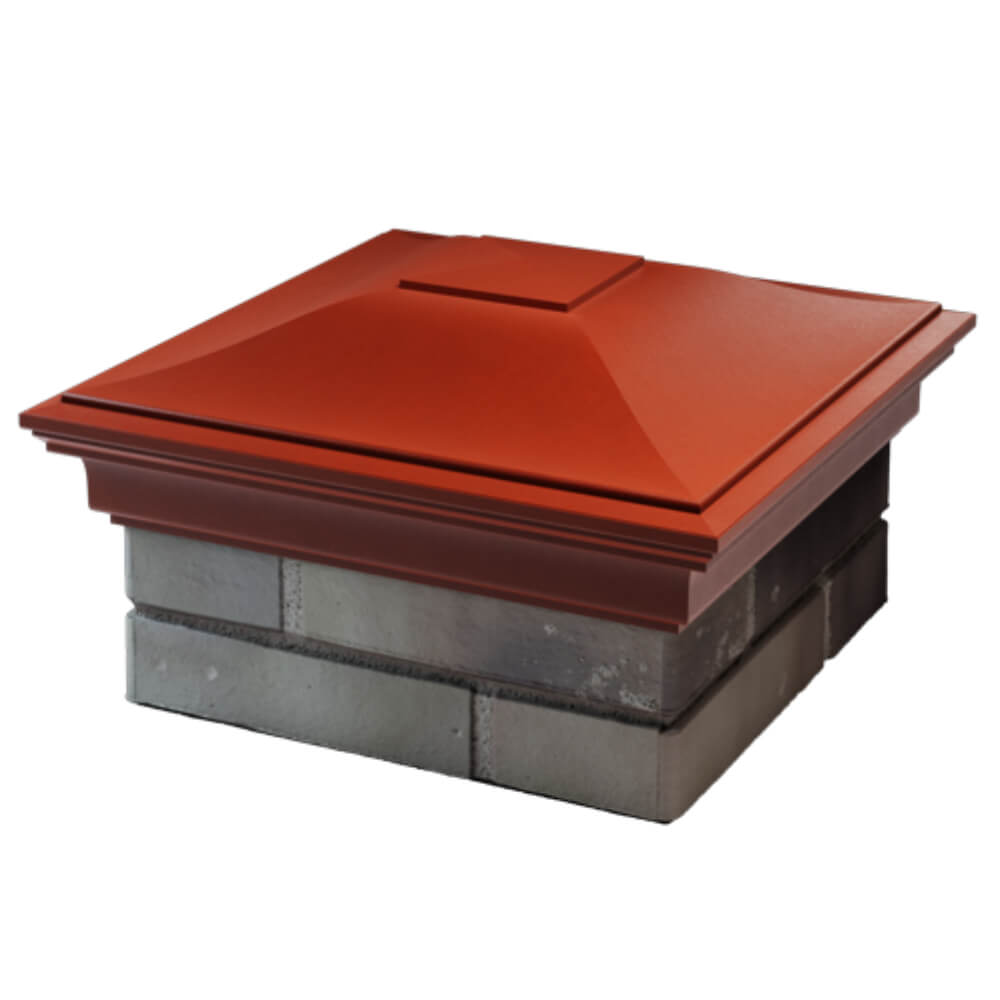 Колпак Zking Монблан Красный на столб 1.5х1.5 кирпича (385х385мм) в Уссурийске фото