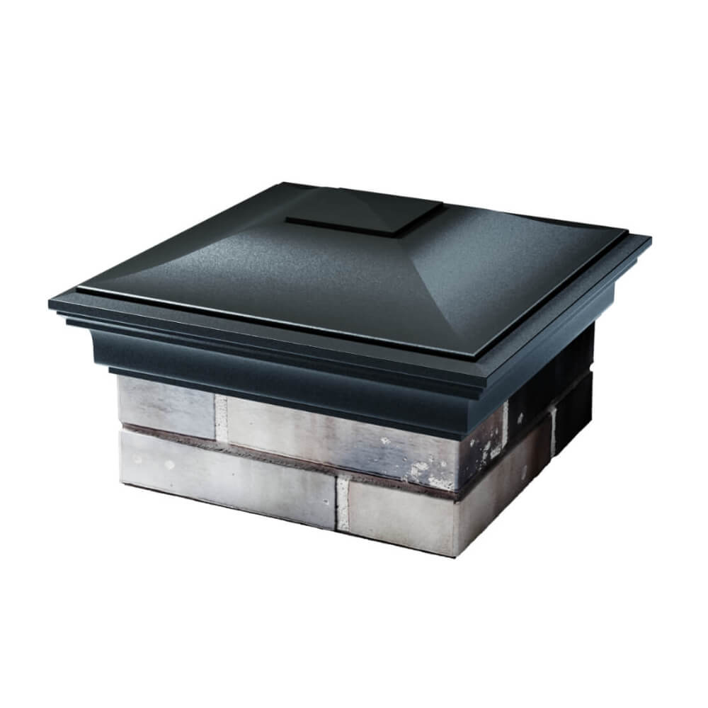 Колпак Zking Монблан Черный на столб 1.5х1.5 еврокирпича 0.7НФ (355х355мм) в Уссурийске фото