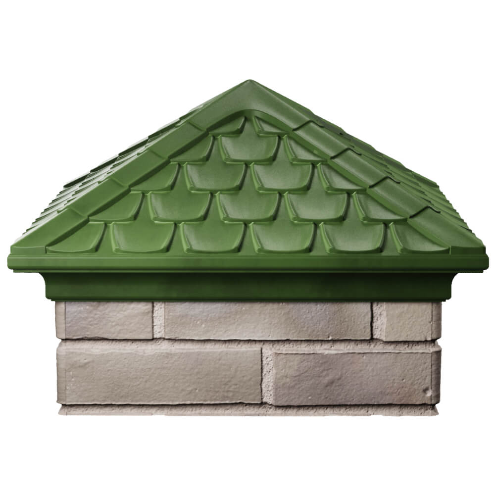 Колпак Zking Эльбрус Зеленый на столб 1.5х1.5 кирпича (385х385мм) Уссурийск фото