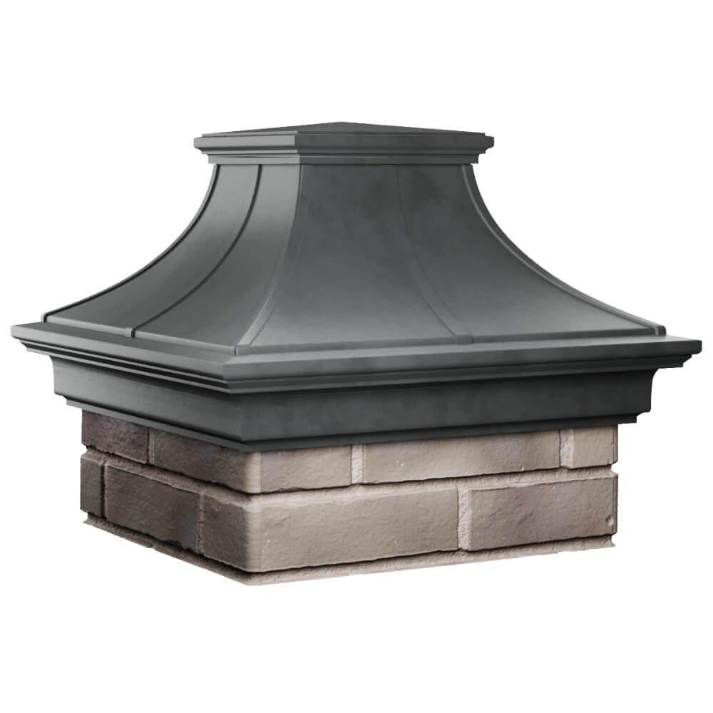 Колпак Zking Монблан Премиум Серый на столб 1.5х1.5 кирпича (385х385мм) в Уссурийске фото