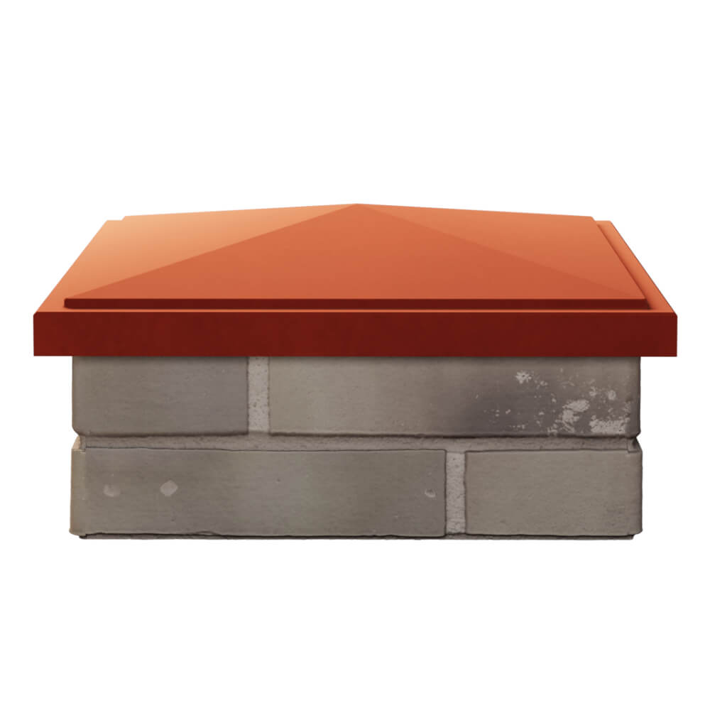 Колпак Zking БонаМоно Красный на столб 1.5х1.5 кирпича (385х385, 400х400мм) Уссурийск фото