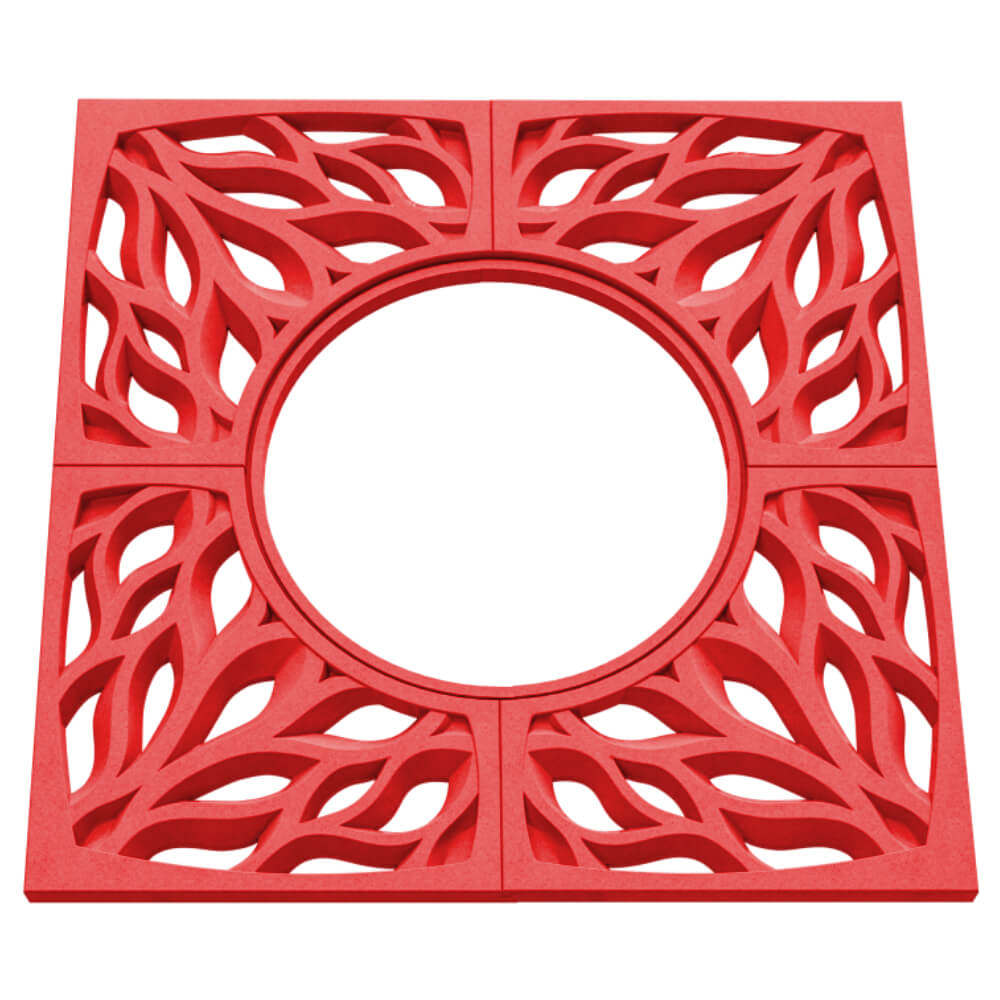 Приствольная решетка для дерева ZKING CRUST 1.2х1.2м Красная в Уссурийске фото