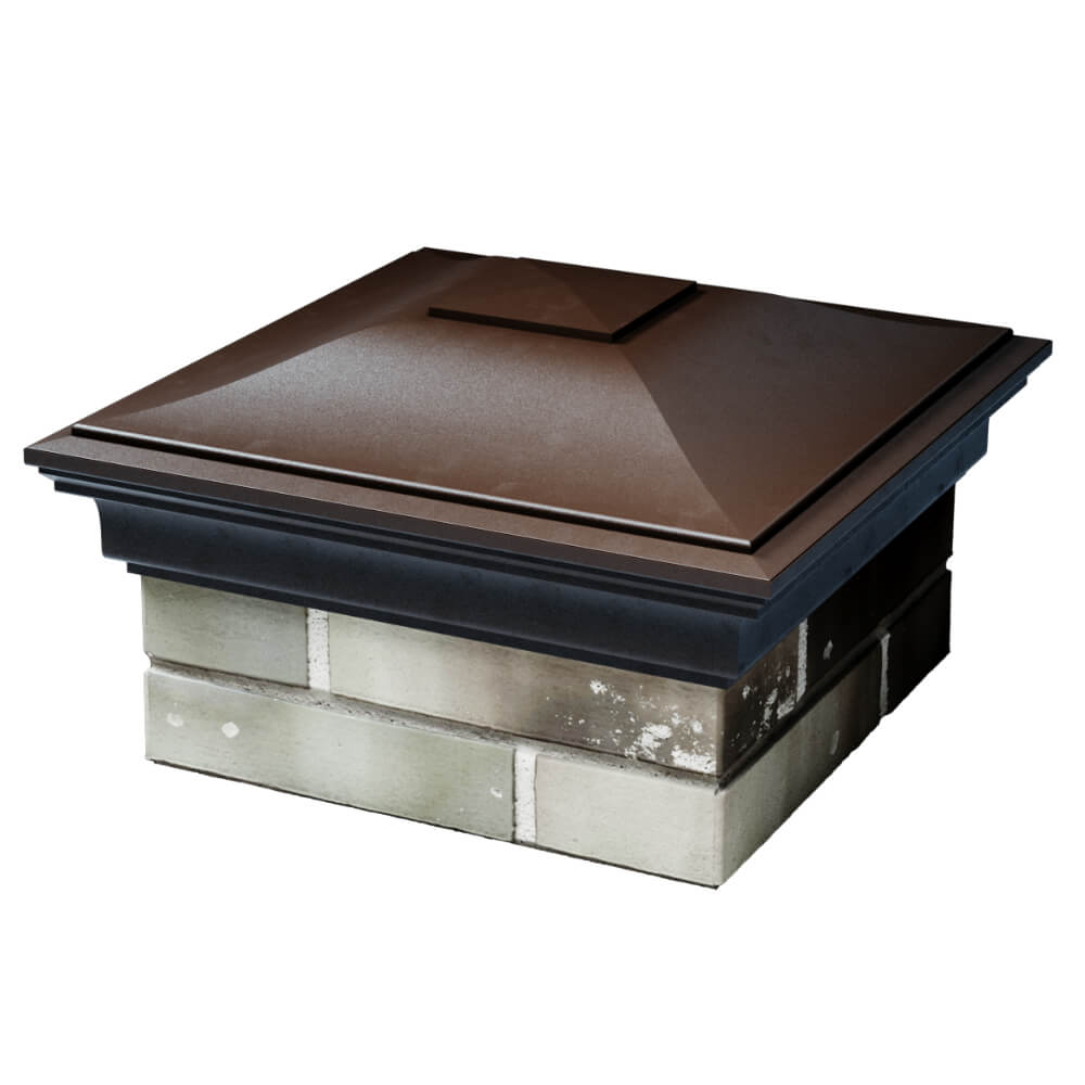 Колпак Zking Монблан Коричневый на столб 1.5х1.5 кирпича (385х385мм) в Уссурийске фото