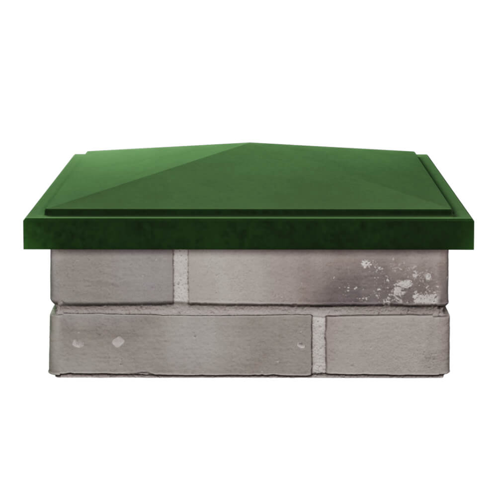 Колпак Zking БонаМоно Зеленый на столб 1.5х1.5 кирпича (385х385, 400х400мм) Уссурийск фото