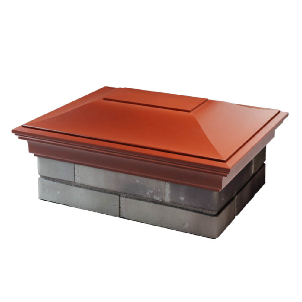 Колпак Zking Монблан Красный на столб 2х1.5 кирпича (515х385мм) в Уссурийске фото