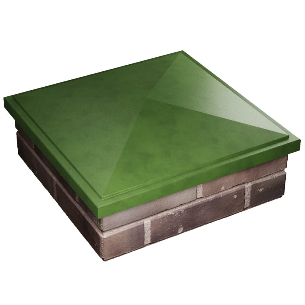 Колпак Zking БонаМоно Зеленый на столб 2х2 кирпича (515х515, 530х530мм) в Уссурийске фото