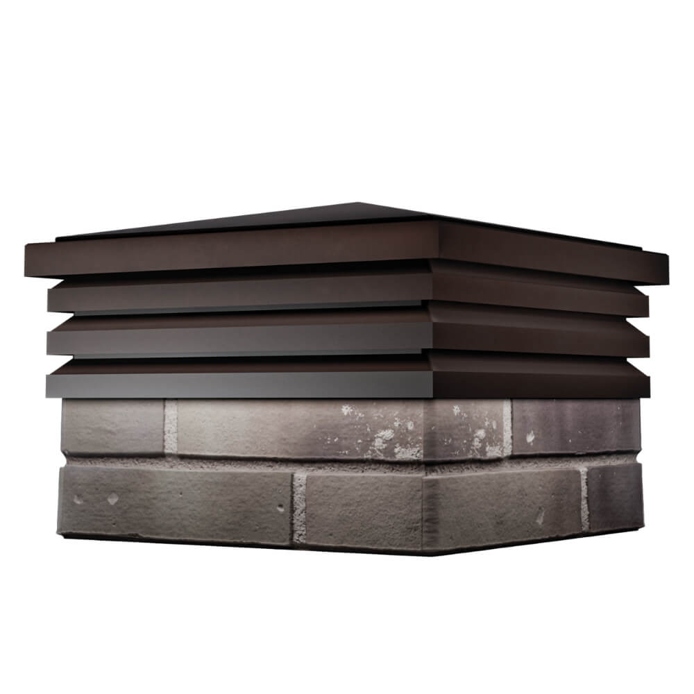 Колпак Zking Бона ХайТек Коричневый на столб 1.5х1.5 кирпича (385х385мм) в Уссурийске фото