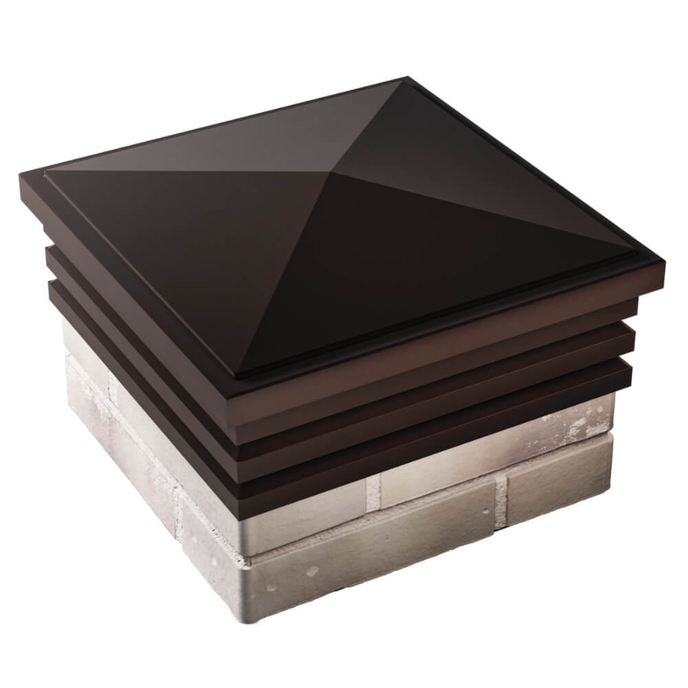 Колпак Zking Бона ХайТек Коричневый на столб 1.5х1.5 кирпича (385х385мм) в Уссурийске фото